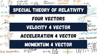 STR  3 - Four Vectors, Velocity, Acceleration, Momentum-Energy 4 Vector