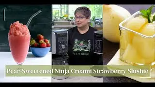 Клубничный сок Ninja Creami - подслащенный только грушами!! На основе цельных растительных продуктов