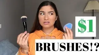 HAIRY SPONGE & $1 MAKEUP BRUSHES!? // JUNO & CO FIRST IMPRESSIONS