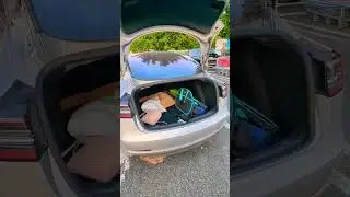 10ft PVC pipe in a Tesla Model 3! #tesla #lowes #model3