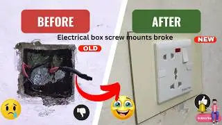 How to Install Electrical box screw mounts broke | Plug socket  wall socket Repair Replacement