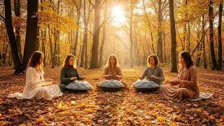 Gentle Night Calm With Flowing River Soft Handpan And Birds Singing For Deep Sleep