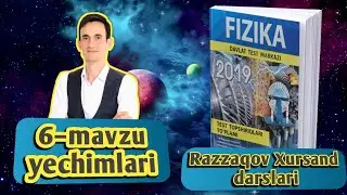 DTM 2019 yechimlari | MKN asoslari. Ideal gaz holati tenglamasi