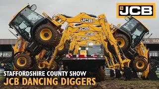 The JCB Dancing Diggers at Staffordshire County Show 2024