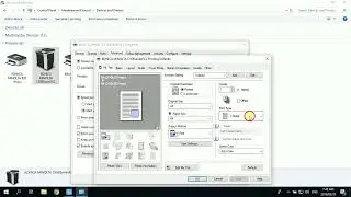 How to default 2 sided printing on Konica Minolta Windows 10 Double Sided Printing