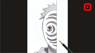 How to draw Teenage Obito Half Face || Naruto || Easy anime drawing || Easy drawing for beginners