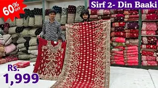 Sirf 2- Din Baaki⏰ ₹ 1,999 Pakistani Zardosi Work Traditional Bridal Khada Dupatta #60%off