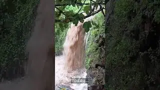 Our Little Stream in Portugal Becomes a Waterfall After Heavy Rainfall!