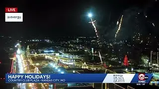Flipping the switch on the Evergy Plaza Lighting Ceremony