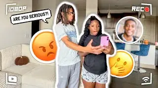 PUTTING ANOTHER MAN AS MY LOCK SCREEN PRANK ON BOYFRIEND *BAD IDEA*
