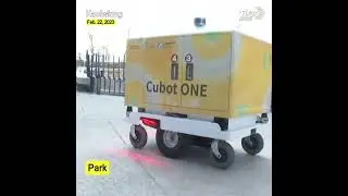 Taiwan unveils first food delivery robot #shorts