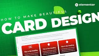 How to make beautiful cards design in Elementor | Add Section Elementor