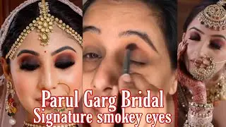 Parul garg Signature Bridal smokey eye makeup step by step full video