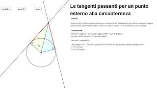Le tangenti passanti per un punto  esterno alla circonferenza