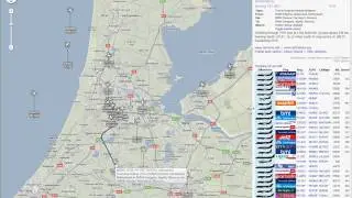 Virtual radar ADS-B receiver aircraft tracking, Amsterdam, the Netherlands demo (use HD resolution)