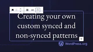 Creating your own custom synced and non-synced patterns