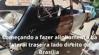 COMEÇANDO A FAZER ALINHAMENTO DA LATERAL TRASEIRA LADO DIREITO DA BRASÍLIA 🦜🦜🦜