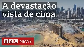 Explos&atilde;o no L&iacute;bano: imagens a&eacute;reas mostram destrui&ccedil;&atilde;o no porto de Beirute