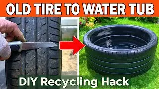 incredible process of old tire recycling and making water tub