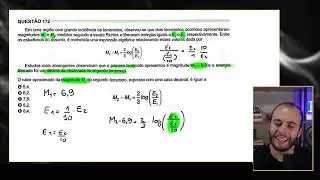ENEM 2024 - Matem&aacute;tica - Em uma regi&atilde;o com grande incid&ecirc;ncia de terremotos, observou-se que dois