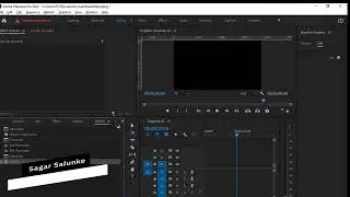 How to open project panel in Adobe premiere pro