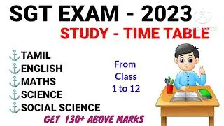 SGT EXAM /2023/STUDY PLAN/TIME TABLE @RAJAGIRIACADEMY