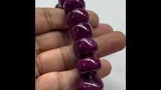 Ruby African Precious 15-16 mm Rondelle Plain Cut VS Clarity Burgundy Color Gemstone