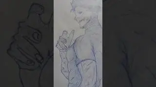 gojo pen art #anime #jjk #gojo #art #sketch #artwork #animeart #animedrawing #drawing #viral #edit