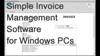 Simple Invoice Management Software for Windows PCs