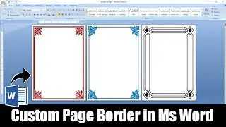 ✨ How to Make Custom Page Border in MS Word 🖼️ | Page Border Design Tutorial in Word 2025