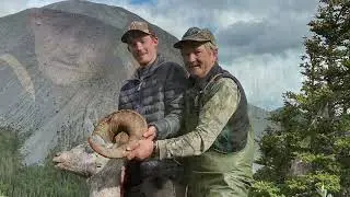 2022 Stone sheep hunt with and old sheep Hunter and a good friend 1st ram down!!!
