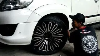 Modifikasi Fortuner TRD Memakai Velg Hsr wheels ring 22