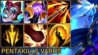 Pentakills Varus With AS Mage Build - China Wild Rift Highlights By Tiarty