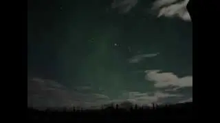 Faint Auroral Haze with moonlight and clouds