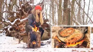 Я никогда не ела такой вкусной рыбы, Лосось с овощами на Финской свече