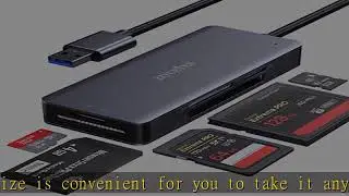 CF Card Reader,USB 3.0 to Compact Flash Memory Card Reader Adapter 5Gbps Read 5 Cards Simultaneousl