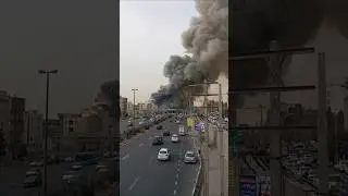 Fire at Tehran market: Black smoke covers the area