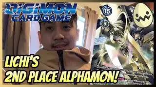 Digimon Card Game: Lichi's 2nd Place Alphamon!