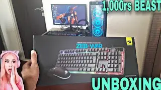 UNBOXING ZEBRONICS ZEB-WAR KEYBOARD AND MOUSE COMBO || 1,000rs BEAST COMBO || TEEKZIE GAMING ||