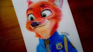 Speed drawing : Nick Wilde 🐈🐾 / Zootopia