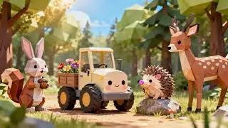 Baby Tractor, Hedgehog and Forest Friends | Nature Adventure Nursery Rhyme for Kids