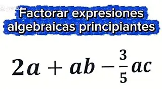 Factoreo de Expresiones Algebraicas caso#1