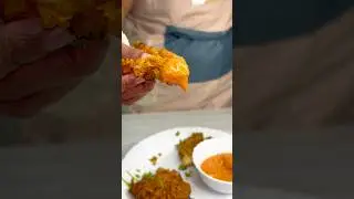 No chicken, Crispy Fried Oyster Mushrooms #shorts #asmr #vegrecipe