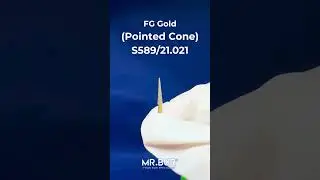 Gold Pointed Cone Diamond Bur | Gold Diamond Dental Bur