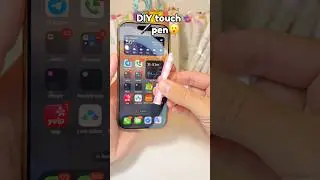 🖊️Милая самодельная ручка для сенсорного экрана😮!? #бумажныеподелки #милыеподелки #ремесло #подел...