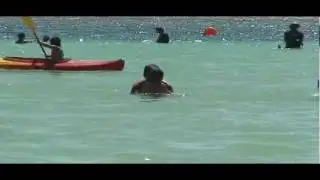 Swimming at Lake Taharoa 4