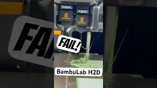 BambuLab H2D PETG Неудачная попытка протечки