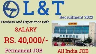 l&t job recruitment 2022 | l&t company job 2022 | Latest jobs 2022 | l&t job vacancy for Permanent