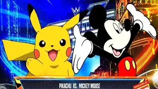 Pikachu vs mickey mouse wwe 2k25 gameplay 