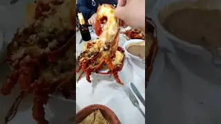One of the best places to eat lobster on a budget: Puerto Nuevo in Baja California! $60 for all this